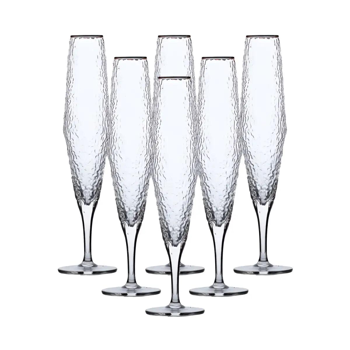 Набір келихів для шампанського Stunning фактурних 6 х 250 мл Прозорий (22775828) Набір келихів для шампанського Stunning фактурних 6 х 250 мл Прозорий (22775828)