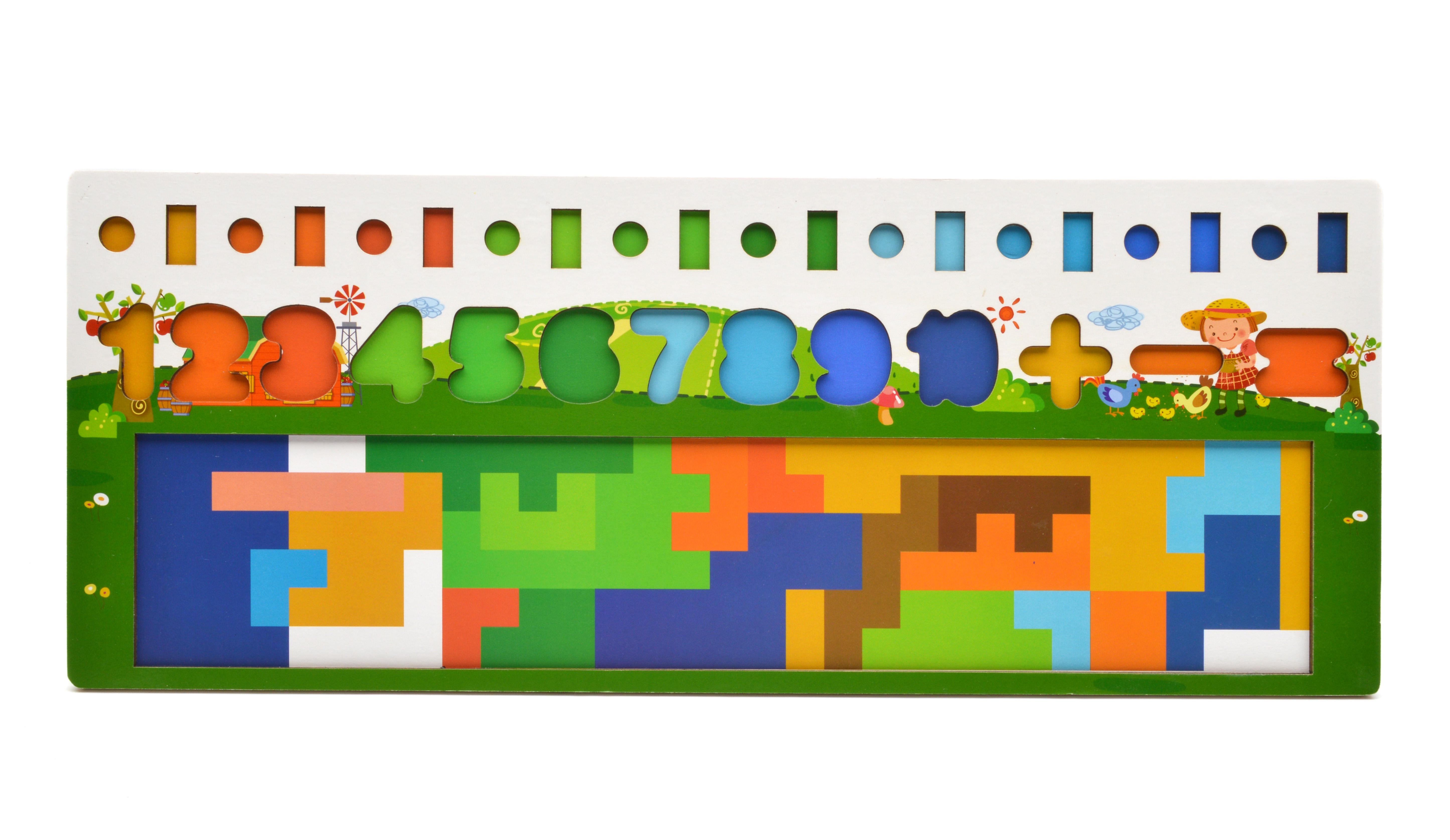 Дошка логічна дерев'яна сортер/риболовля/пазл/зоопарк/цифри (65715) - фото 4 Дошка логічна дерев'яна сортер/риболовля/пазл/зоопарк/цифри (65715) - фото 4