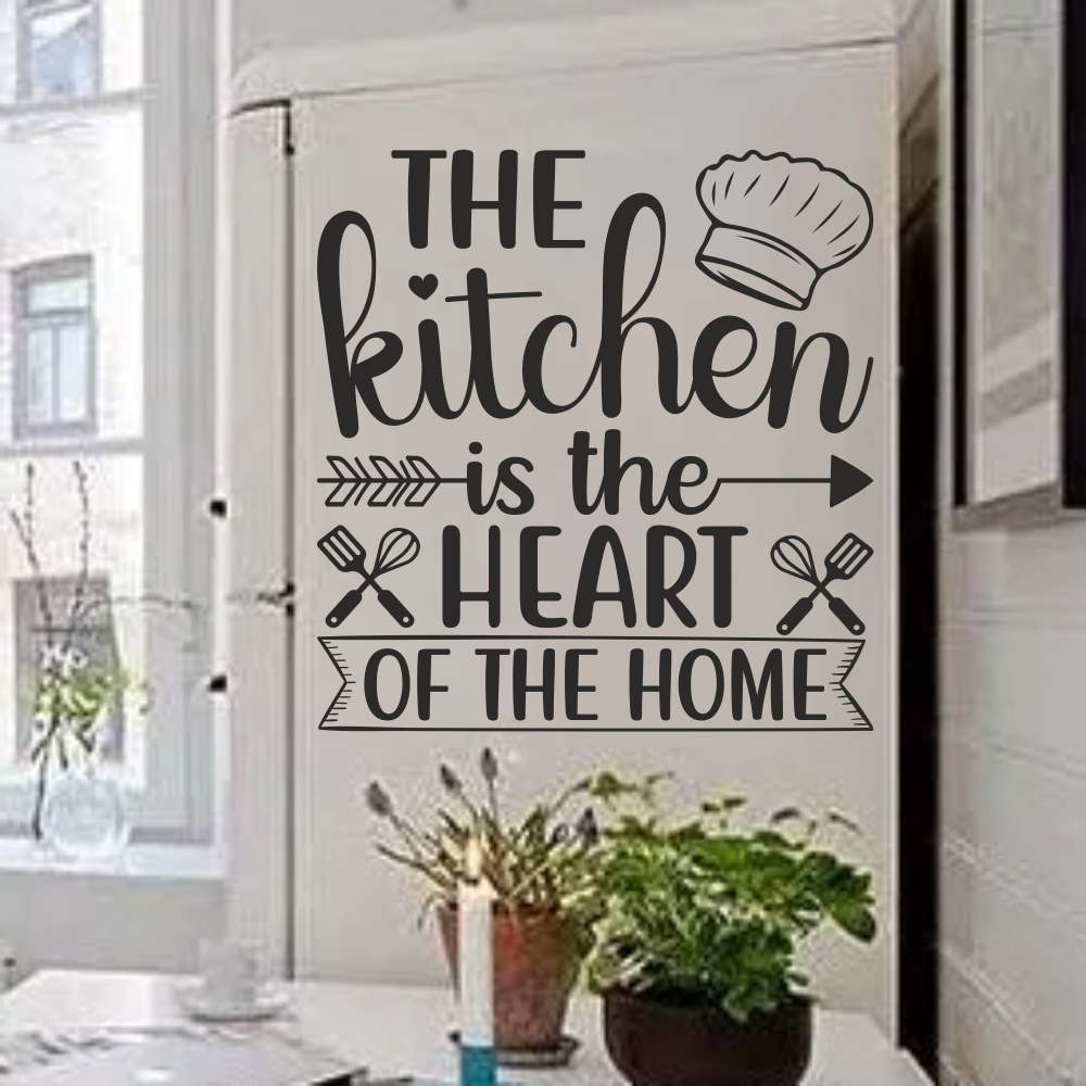 Наклейка Happy Pocket Kitchen is the heart 93х97 см Чорний матовий (HP-072M-070M)