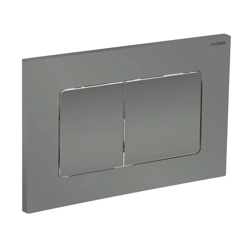 Панель смыва KOER KT-0602-07 пластиковая кнопка квадратная Графит (KR5183)
