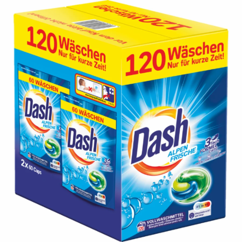 Капсулы для стирки универсальные Dash Alpen Frische 120 стирок 2,988 кг (30826355)