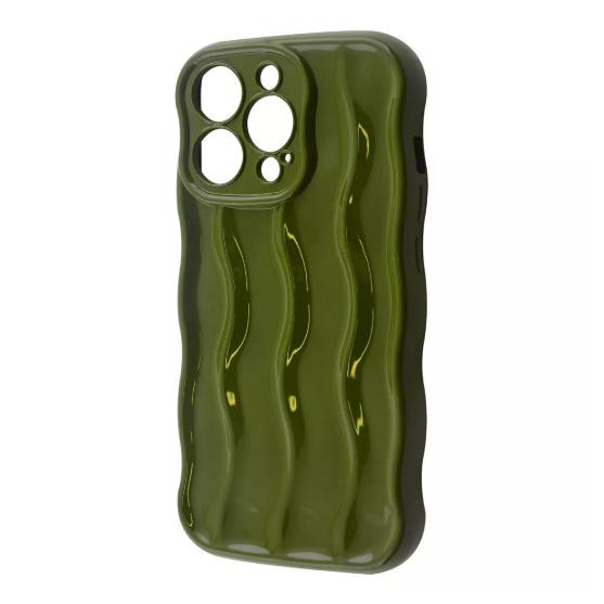 Чехол-накладка для телефона WAVE Lines Case - iPhone 12 army green (471110040)
