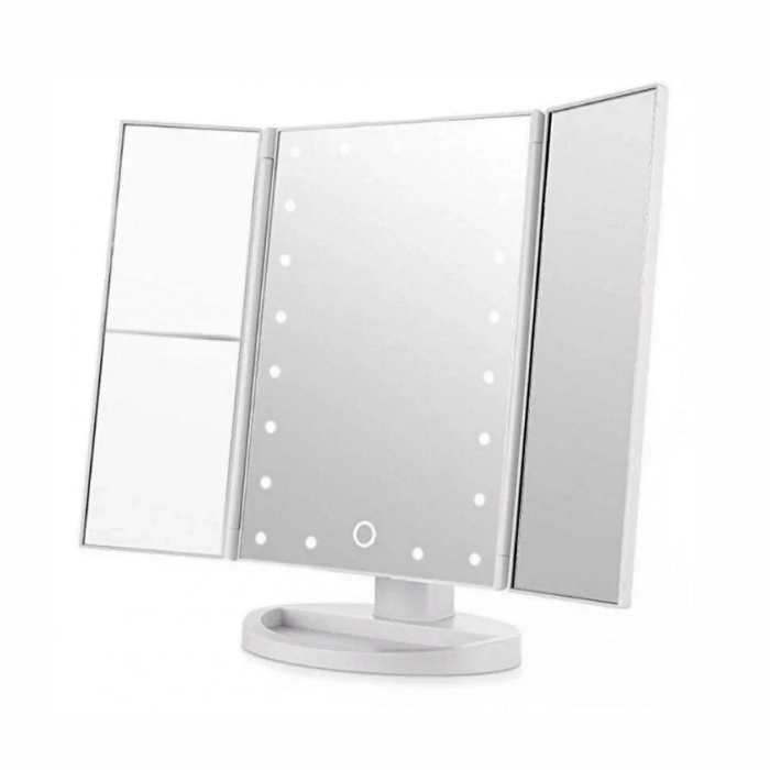 Косметичне дзеркало потрійне Superstar Magnifying Mirror MM-001 з підсвічуванням Білий (14657929) - фото 10