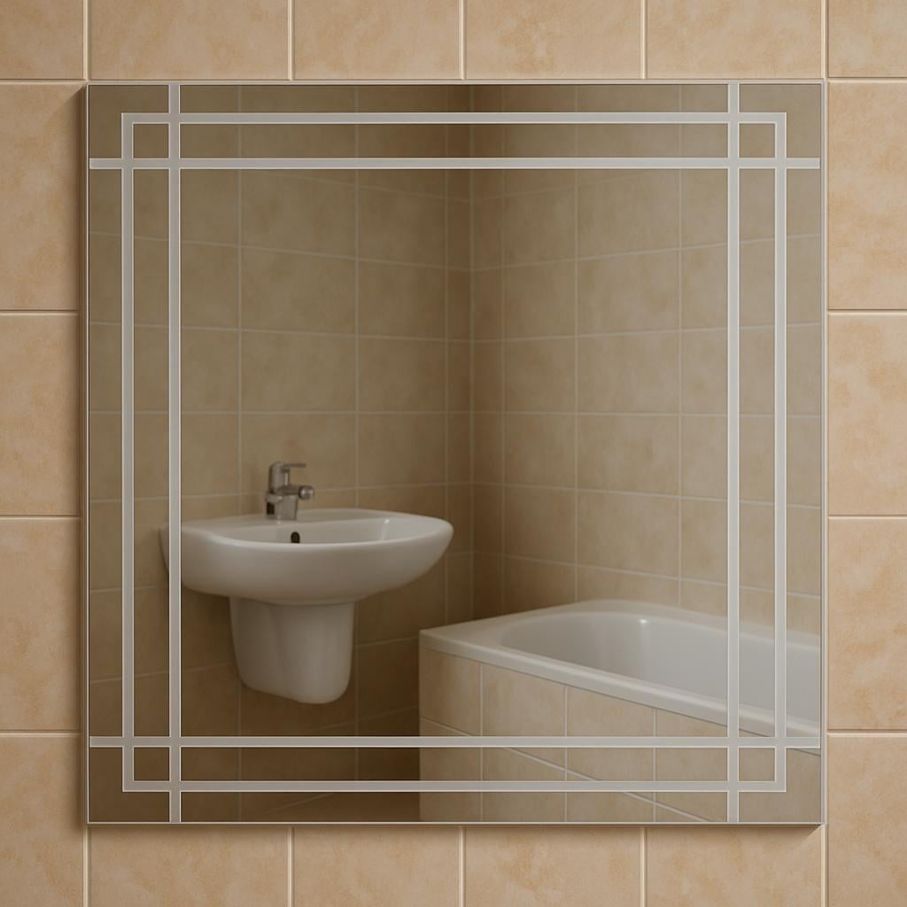 Зеркало пескоструйное MPS-45 40х40 см без подсветки квадратное