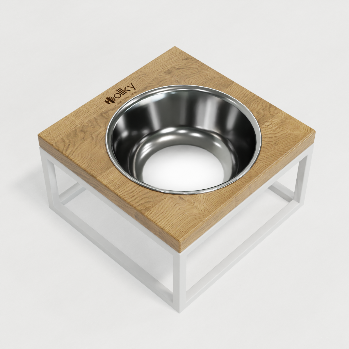 Миска на подставке для кошек и средних собак Hollky Base Solo M 0,8 л (M-212110-WHNT) - фото 7 Миска на подставке для кошек и средних собак Hollky Base Solo M 0,8 л (M-212110-WHNT) - фото 7