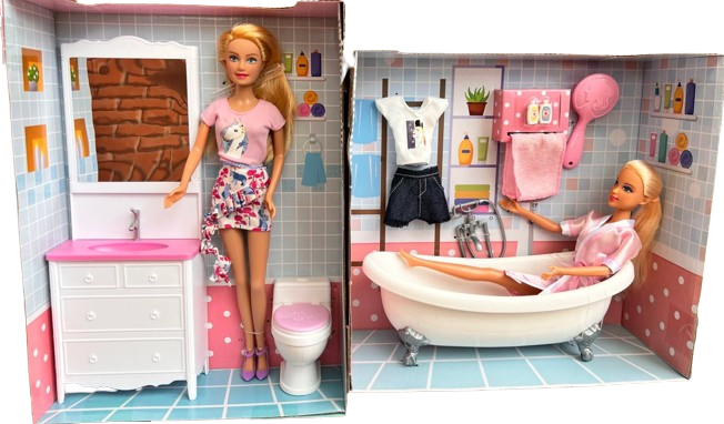 Набір ляльок з меблями Defa Lucy Ванна кімната (593)