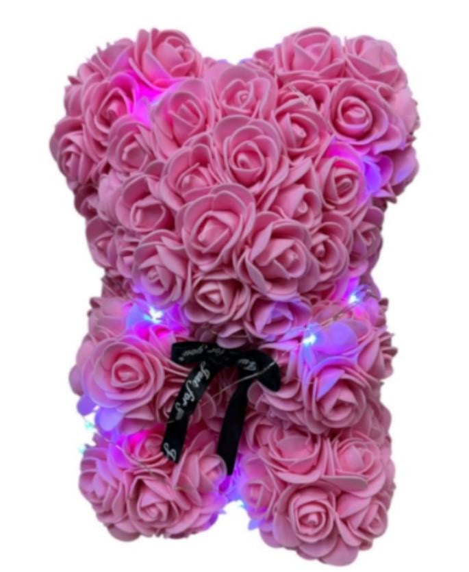 Мишка из роз 3D Teddy Flower с подсветкой 25 см Розовый (2104618745) - фото 3 Мишка из роз 3D Teddy Flower с подсветкой 25 см Розовый (2104618745) - фото 3