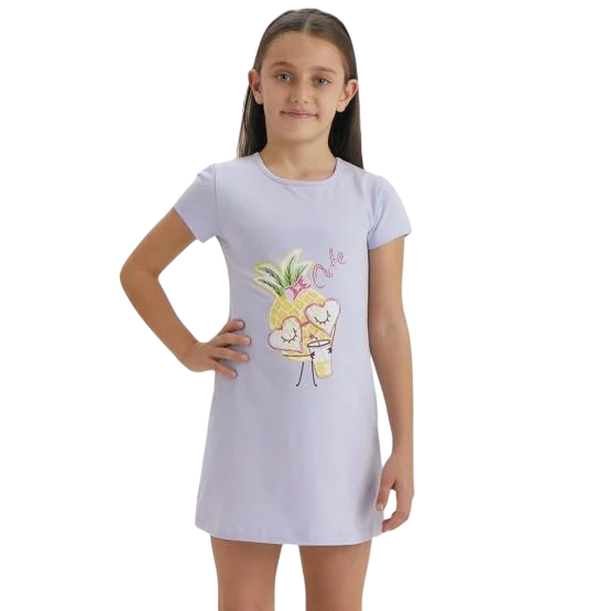 Ночная рубашка для девочки BAYKAR р. 3 98-104 см 3-4 года Сиреневый (9280-216)