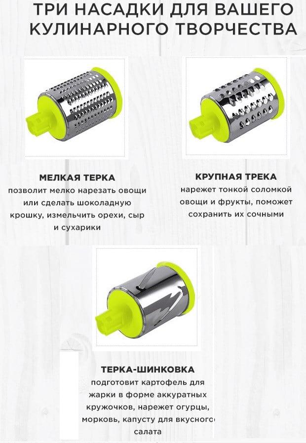 Овочерізка механічна 3в1 для овочів і фруктів - фото 9