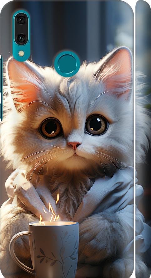 Чехол на Huawei Y9 2019 White cat (5646m-1602-42517)