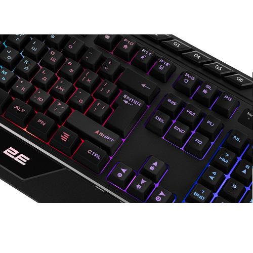 Клавіатура 2E 2E-KG315UBK gaming KG315 RGB USB2,0 дротова UA/ENG Black (582356) - фото 3