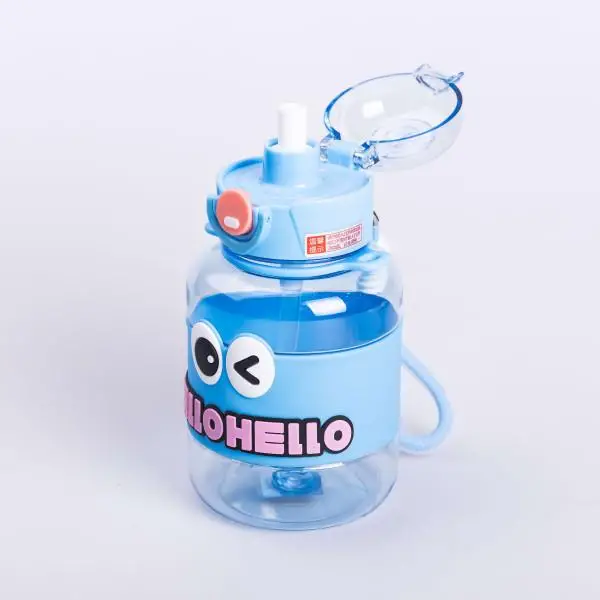 Пляшка для води HELLO-HELLO із трубочкою 680 мл Блакитний (HP-14-46BL) - фото 4
