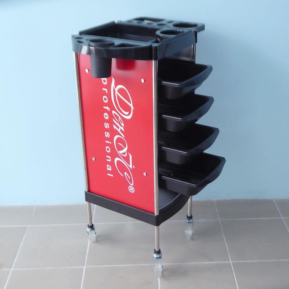 Візок перукарський під'їздне місце майстра ДенІС professional "Чебурашка +" Червоний (1453070717) - фото 9