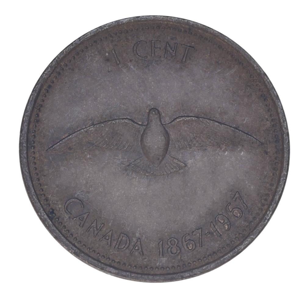 Колекційна монета Канада 1 цент 1967 F-VF 100 років Канаді (KM#65)