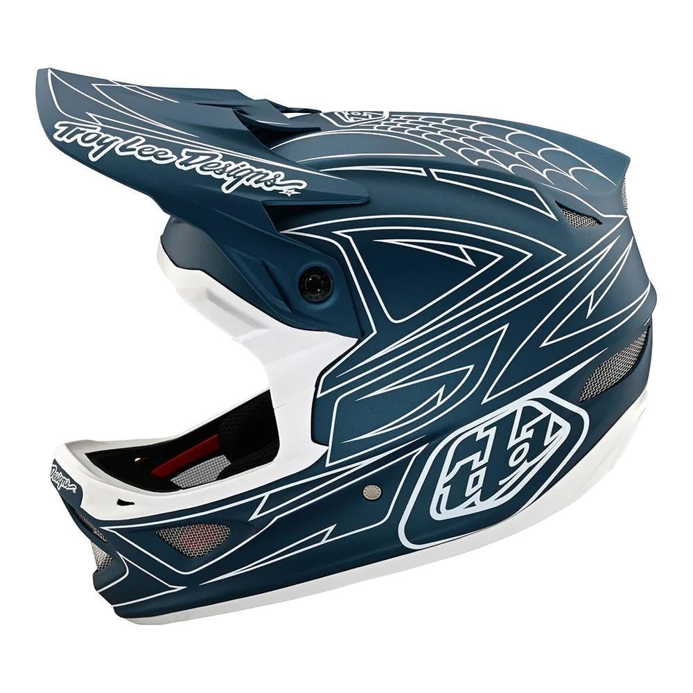 Велошлем TLD D3 FIBERLITE HELMET SpiderStripe M Blue (198550033)