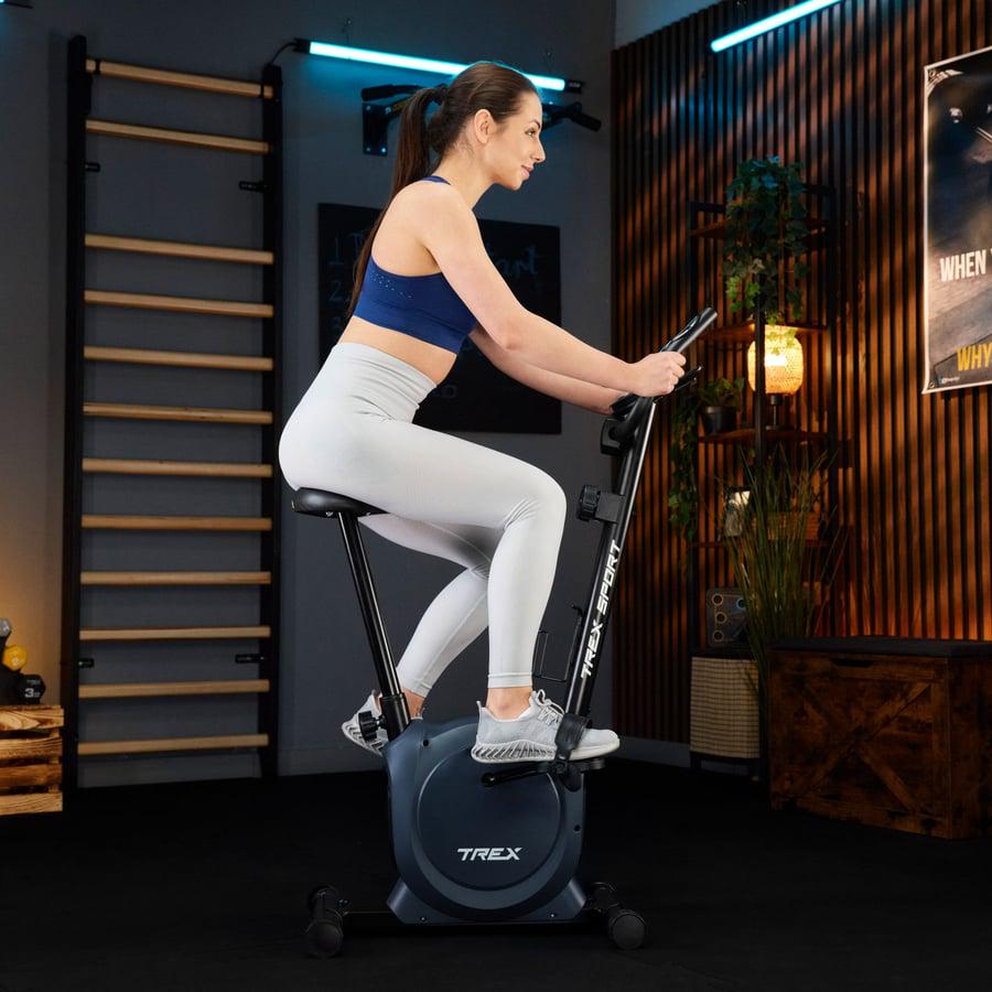 Велотренажер TREX Sport TX-350MB RIZE магнітний Синій (4945) - фото 4