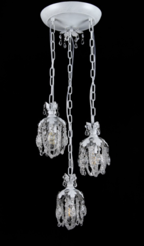 Хрустальная люстра L77495/3 S/WT Хром/Белый (AN000396)
