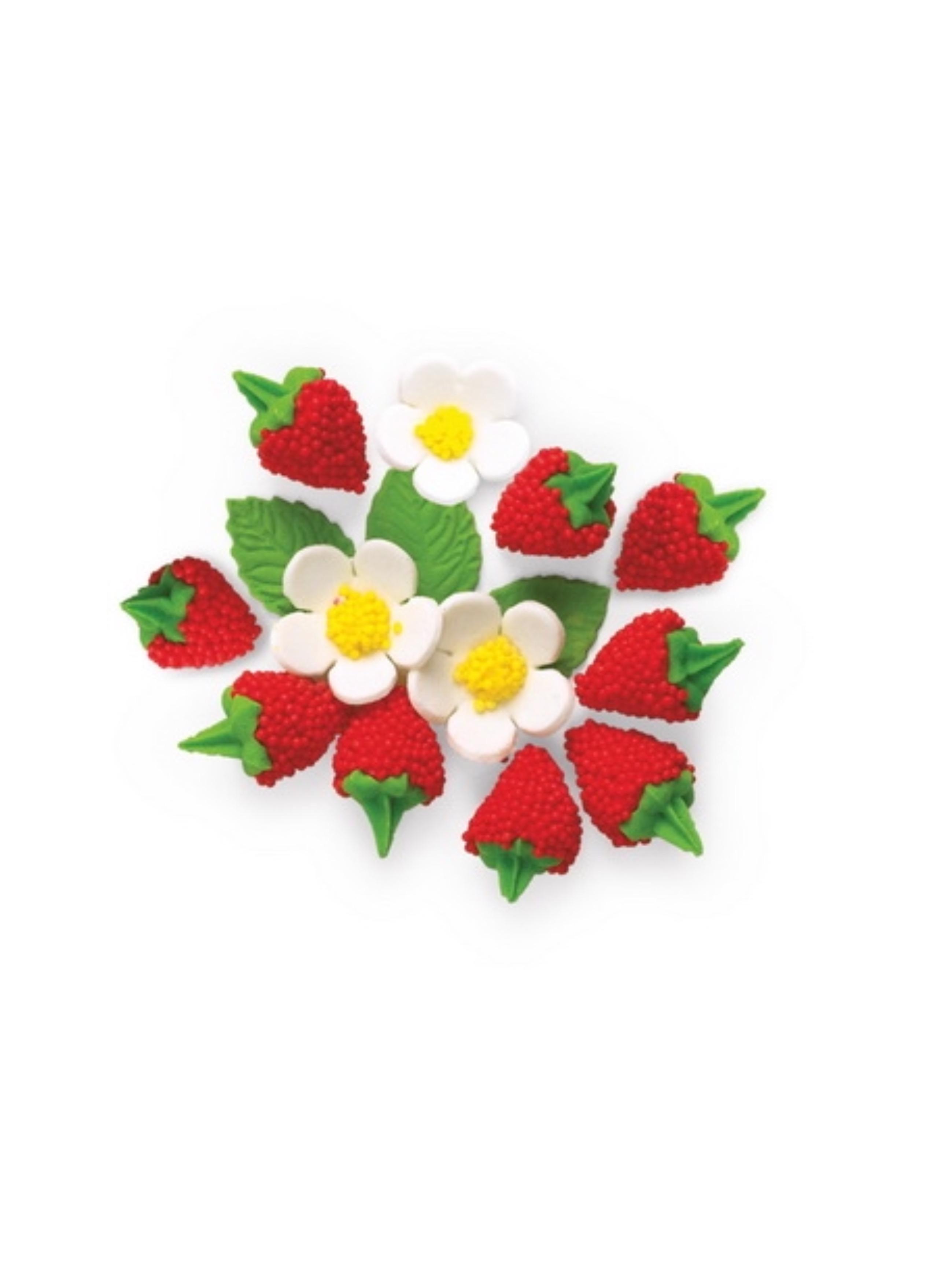 Прикраса для торта та кондитерських виробів набір Сунична галявина