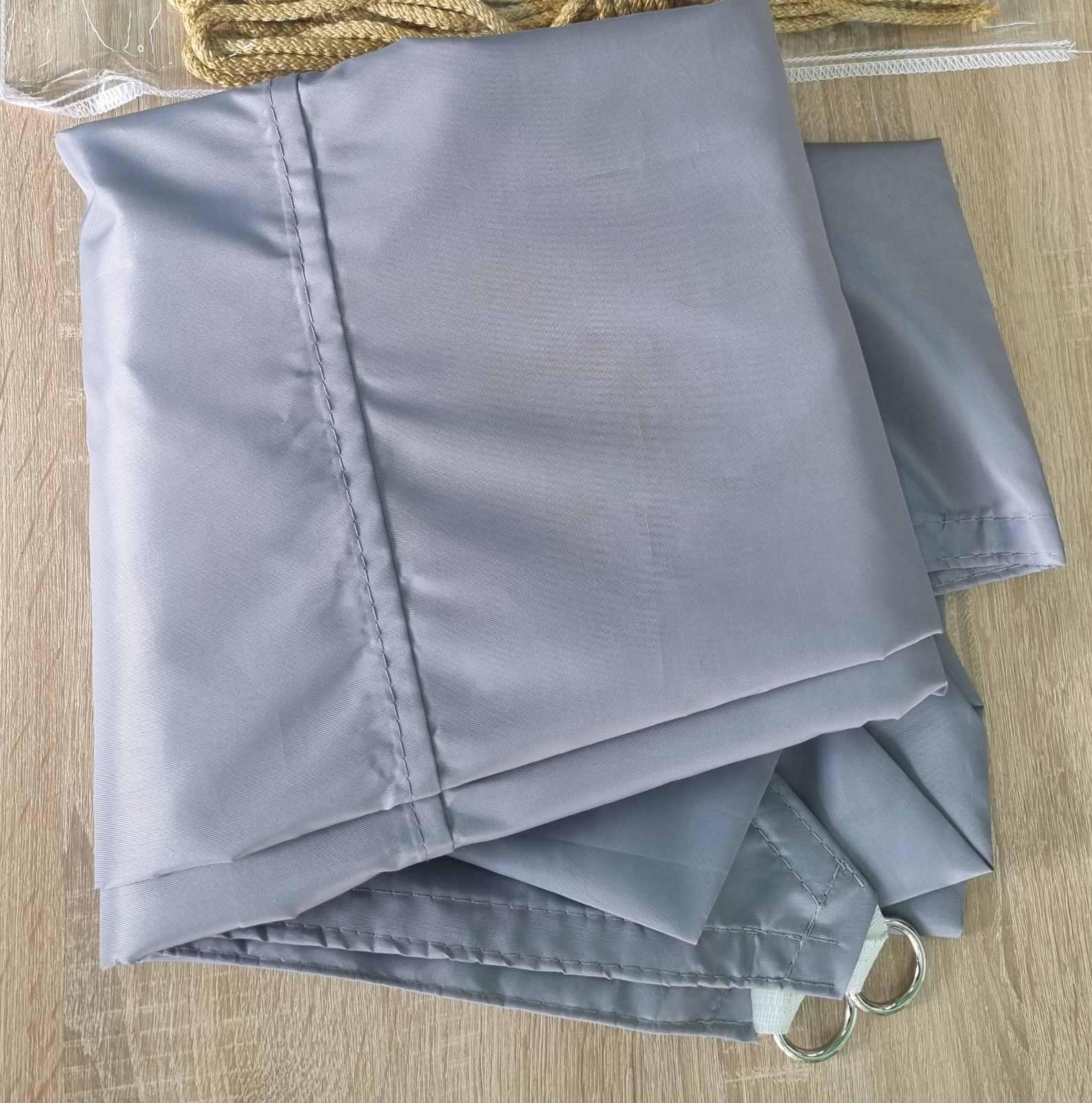 Тент сонцезахисний водонепроникний трикутний Оксфорд 3х3х4 м Сірий - фото 2 Тент сонцезахисний водонепроникний трикутний Оксфорд 3х3х4 м Сірий - фото 2