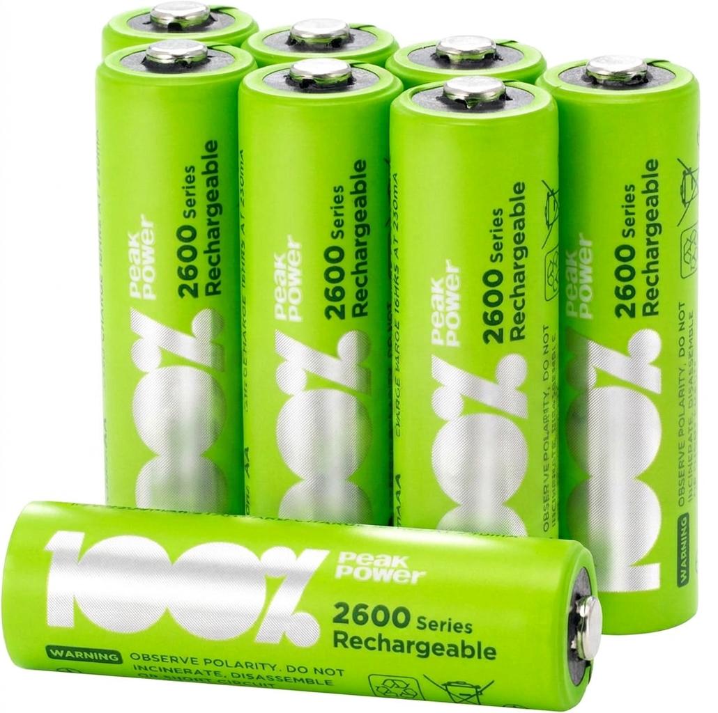 Батарейки аккумуляторные AA NiMH 100% PeakPower для фотоаппаратов и бытовых устройств 2300 мАч 8 шт. Батарейки аккумуляторные AA NiMH 100% PeakPower для фотоаппаратов и бытовых устройств 2300 мАч 8 шт.