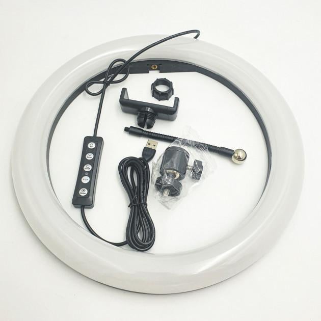 Кольцевая лампа цветная светодиодная RGB 38 см LED MJ38 с пультом для селфи/блогеров/фото - фото 4 Кольцевая лампа цветная светодиодная RGB 38 см LED MJ38 с пультом для селфи/блогеров/фото - фото 4