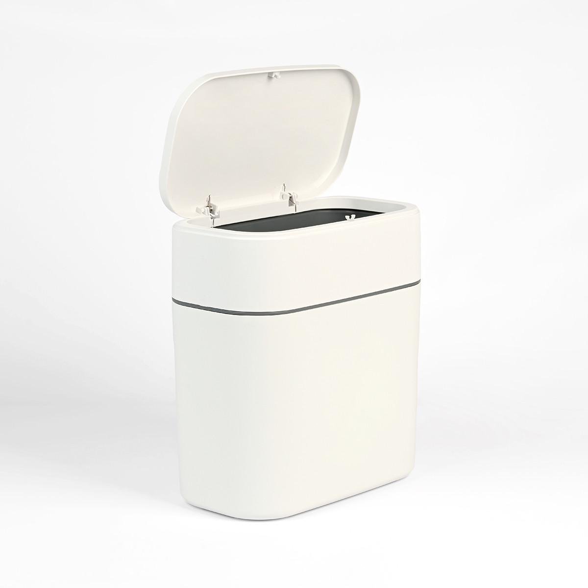 Відро для сміття з кришкою BIN-23 10 л White/Gray