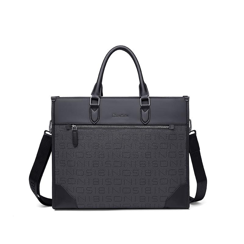 Мужская сумка-портфель Bison Denim N20241-3H Черный