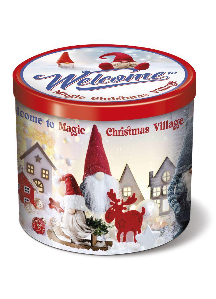 Новогодний кекс Пандоро Balocco Pandoro Magic Christmas в коллекционной жестяной коробке 750 г