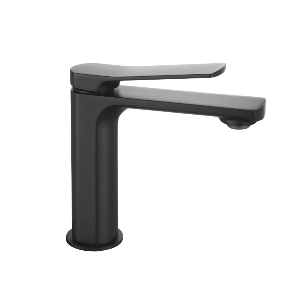 Змішувач для раковини низький Qtap Slavonice Matt Black (k35)
