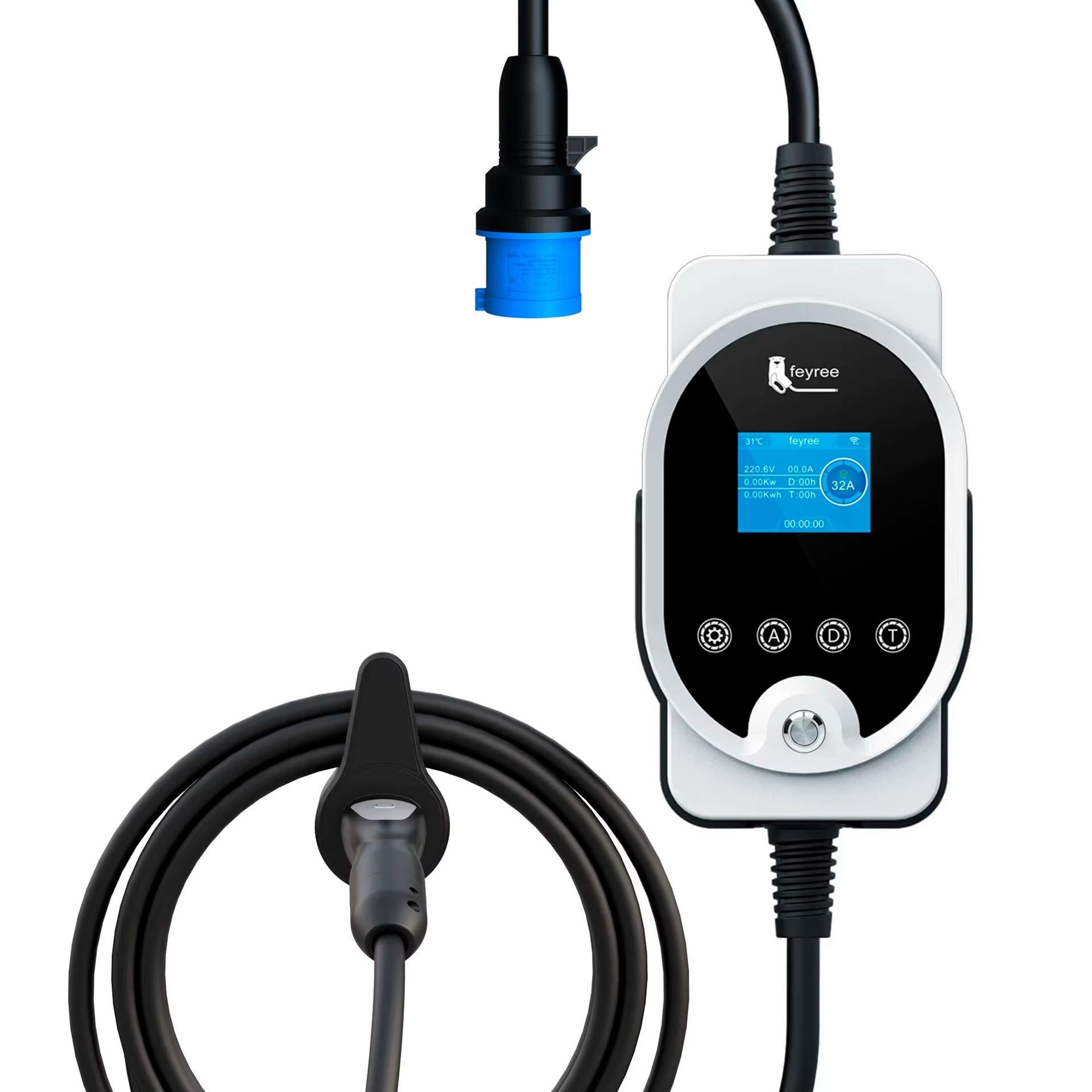 Зарядка для электромобиля Feyree 7 кВт 32A NACS Master EV-M8 APP Wi-Fi (FY7-32-1PH-TS-M8) Зарядка для электромобиля Feyree 7 кВт 32A NACS Master EV-M8 APP Wi-Fi (FY7-32-1PH-TS-M8)