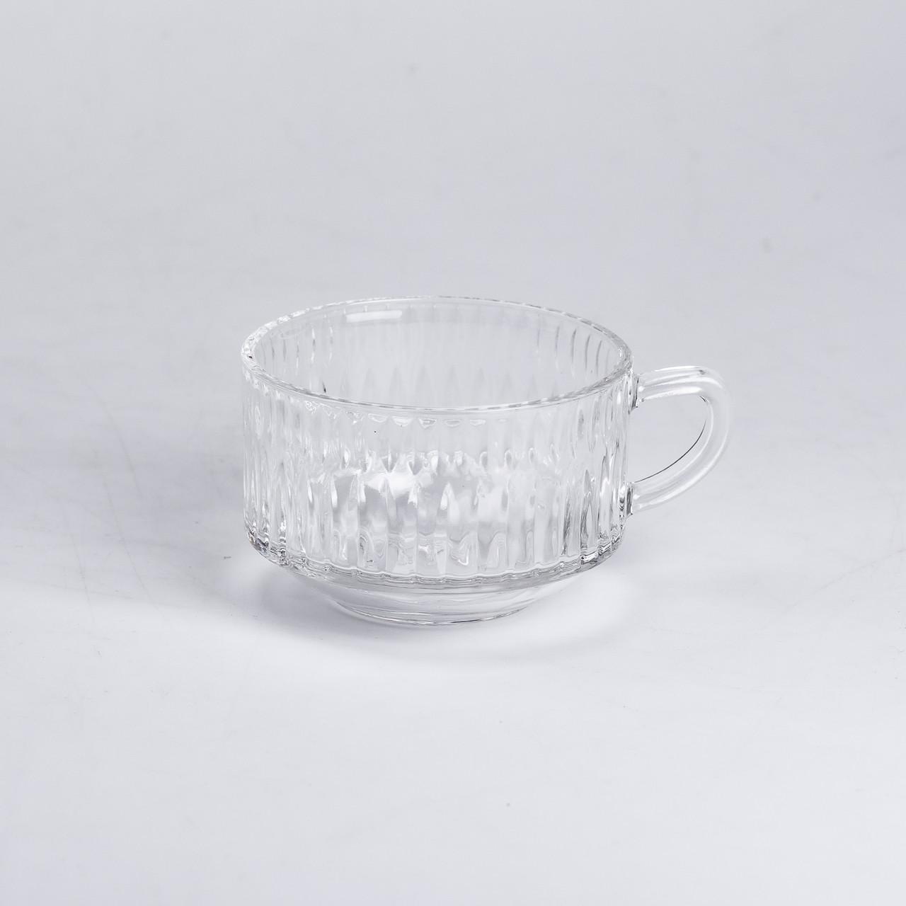 Набір скляних чашок Strips 6 шт. по 270 мл Прозорий - фото 3 Набір скляних чашок Strips 6 шт. по 270 мл Прозорий - фото 3