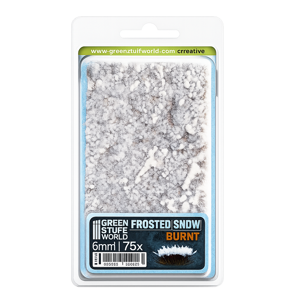 Кущи искусственной травы для моделирования Tufts Frosted Snow Burnt 6 мм