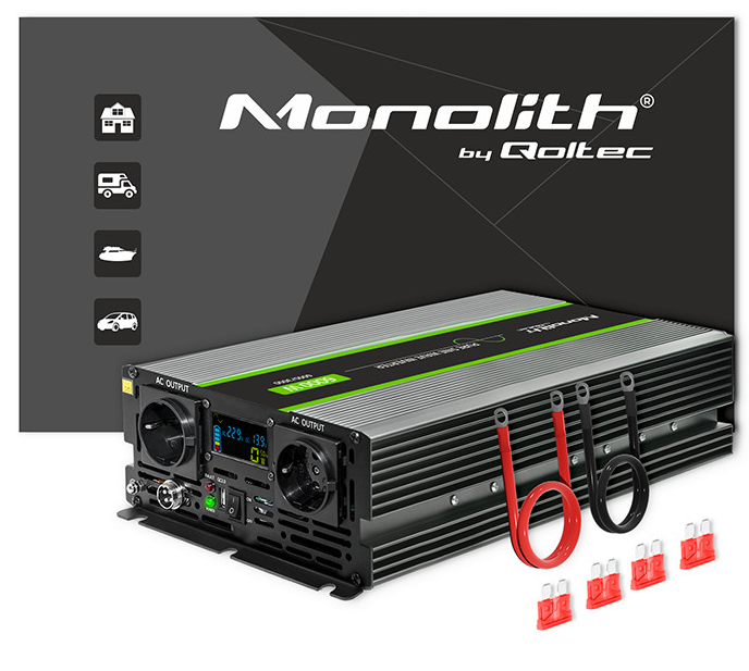 Інвертор Qoltec 24 230 із чистою синусоїдою 3000/6000 Вт (31120300) Інвертор Qoltec 24 230 із чистою синусоїдою 3000/6000 Вт (31120300)