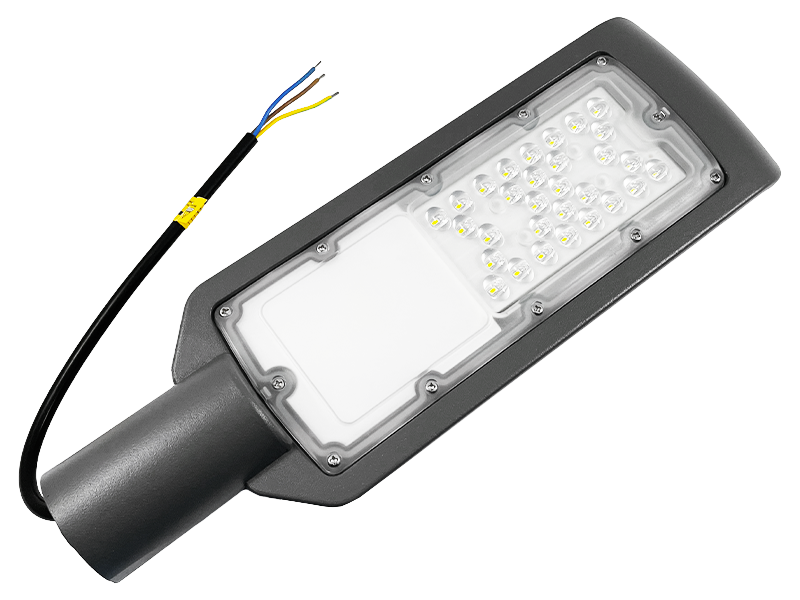 Світильник на стовп Lemanso CAB68-30 SMD 30W 3600Lm 180-277V захист від грози 4KV Сірий (9118)