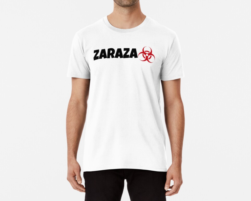 Футболка мужская Stedman с принтом Zaraza М Белый (ПН123-8)