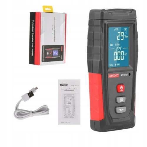Детектор електромагнітного випромінювання 9μt WINTACT WT3121 1-1999В/м 0,01-99 (32707547)