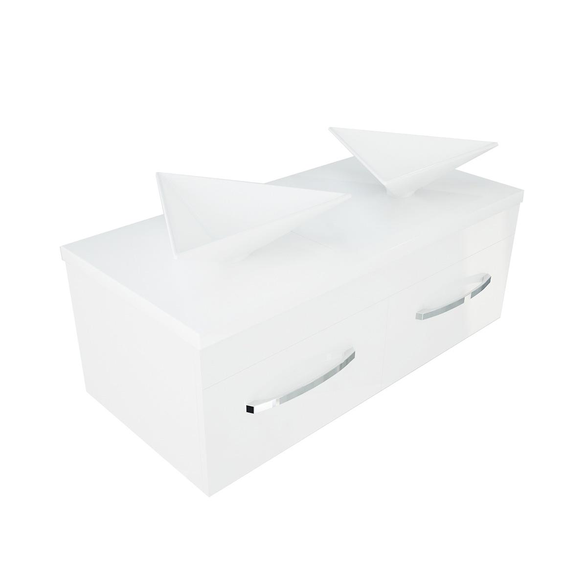 Тумба Snail Венера з умивальником Пегас 120 Білий (22063)