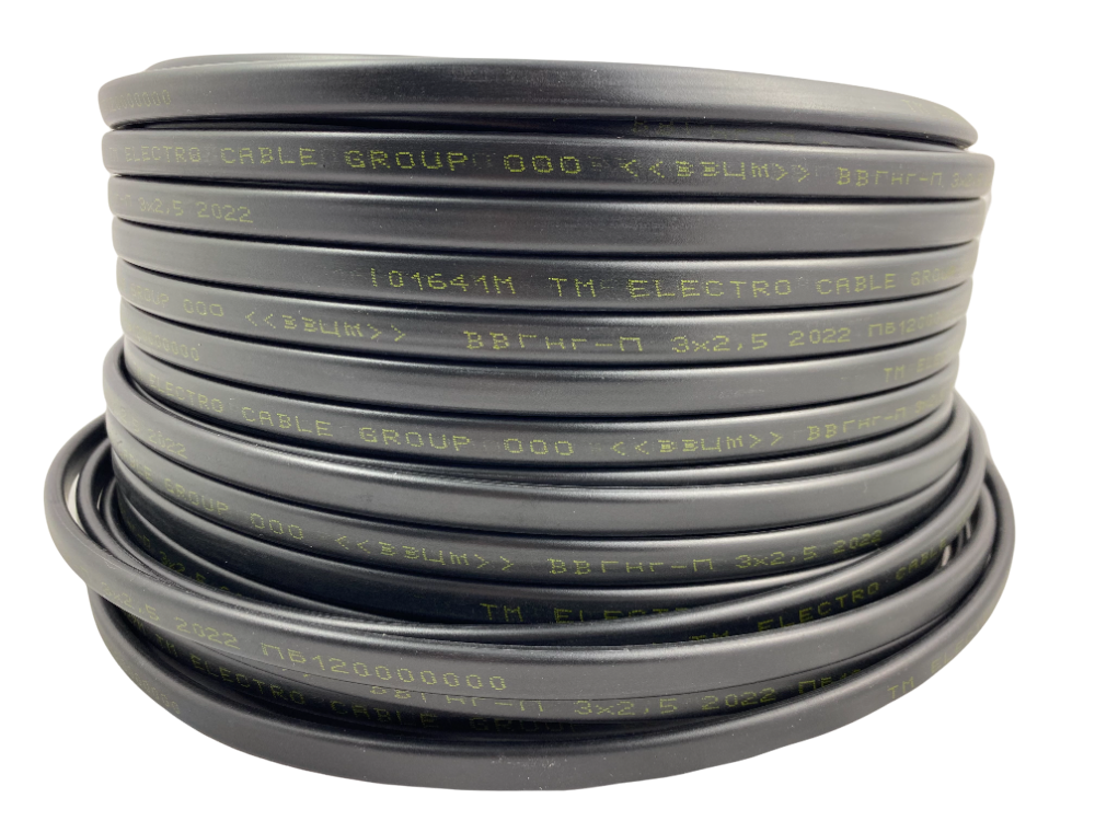 Кабель силовий моноліт ЗЗЦМ ВВГ-Пнг 3х2,5 мідь 100 м