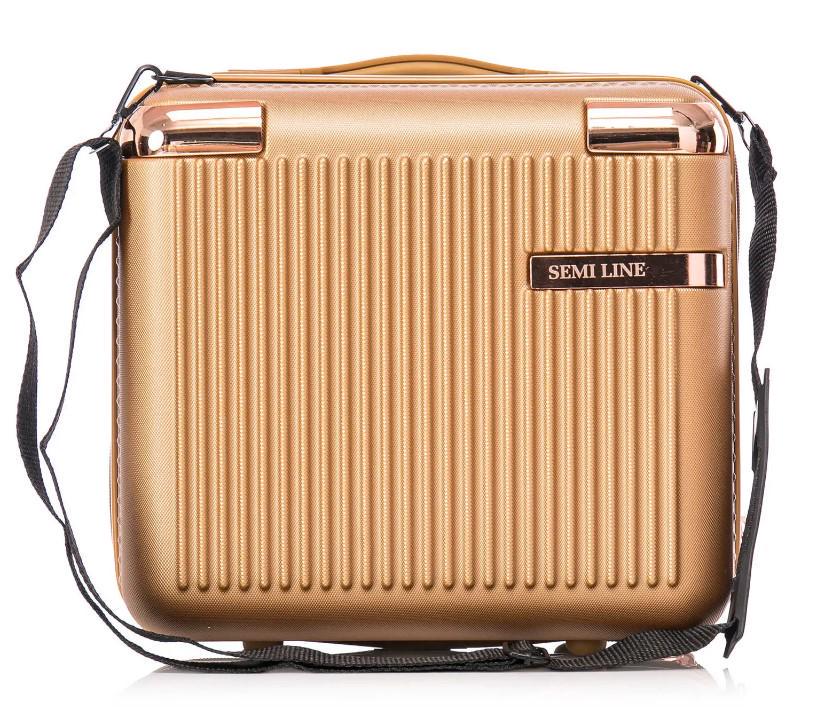 Кейс для косметики SEMI LINE 16 л Gold (T5663-2) - фото 6