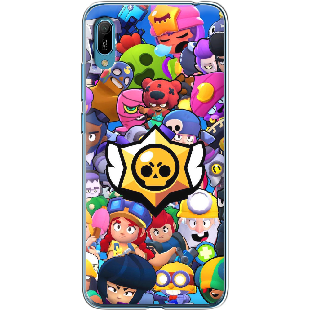 Чехол Boxface Huawei Y6 2019 Brawl Stars Прозрачный силикон (36451-up2389-36451)