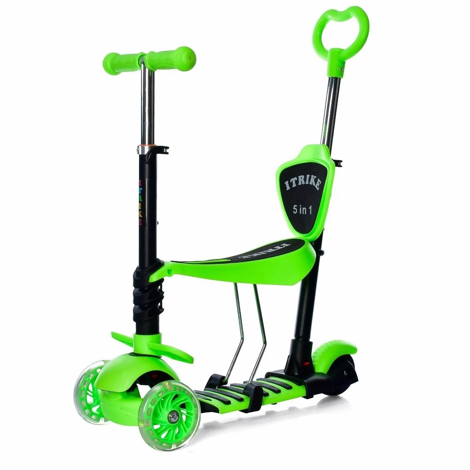 Самокат Best Scooter 3в1 з сидінням і батьківською ручкою Зелений (7-18-542232455) Самокат Best Scooter 3в1 з сидінням і батьківською ручкою Зелений (7-18-542232455)