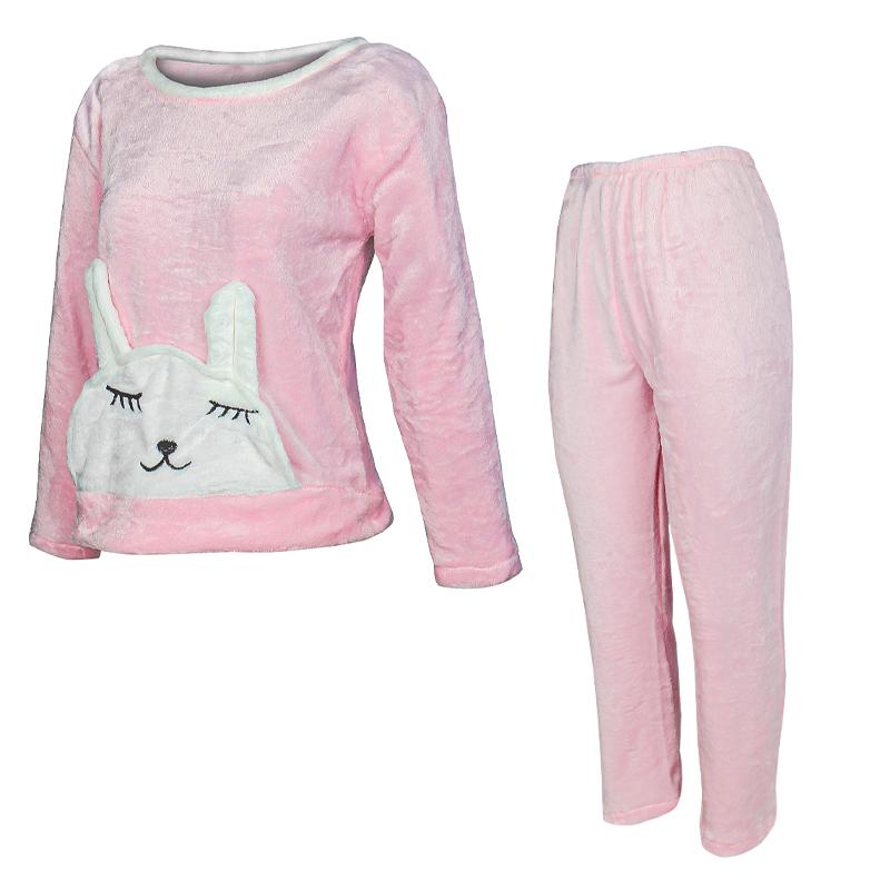 Пижама женская теплая махровая Bunny L Pink