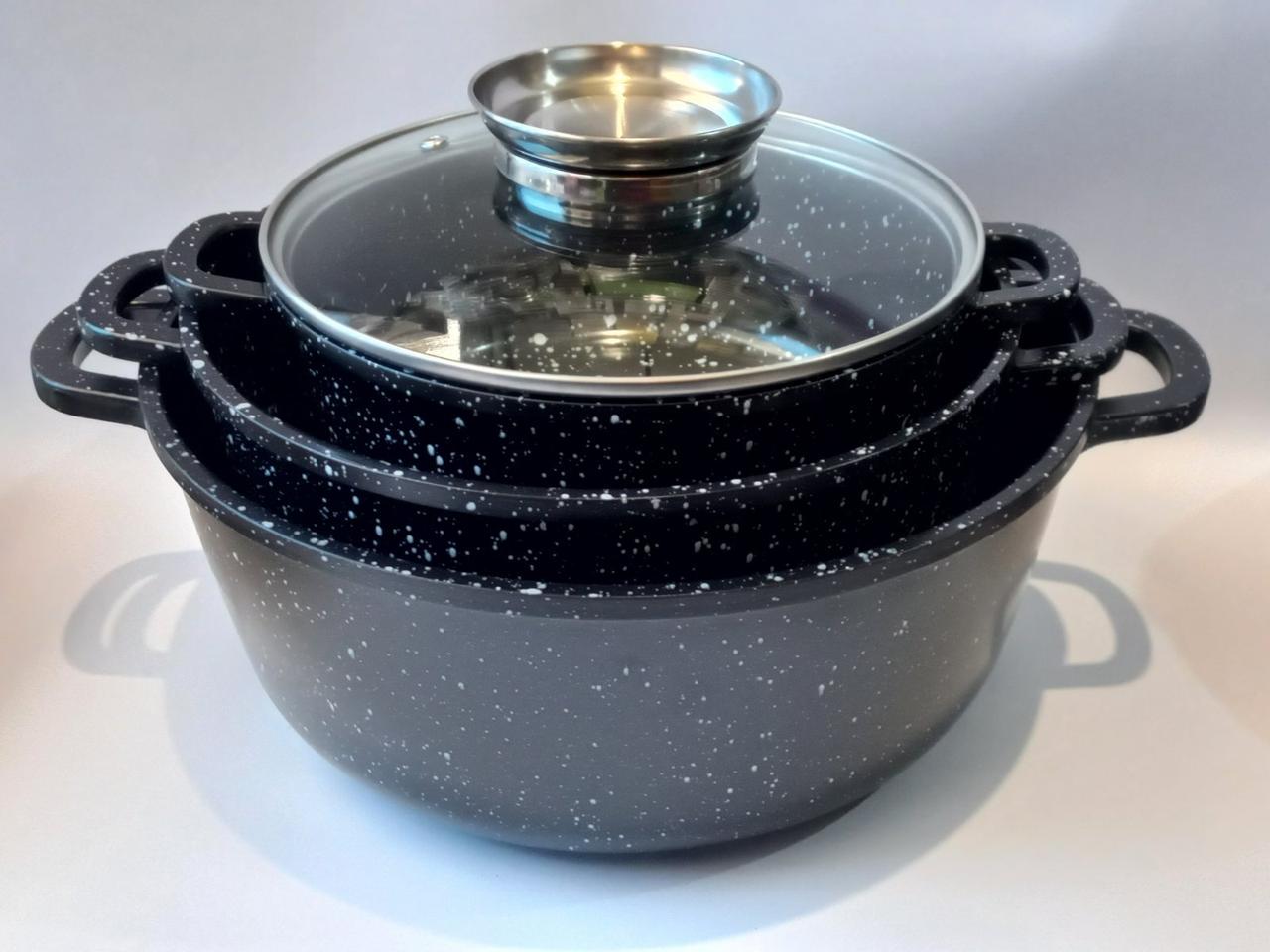 Набір каструль A-Plus з мармурового покриття (AP-1490)