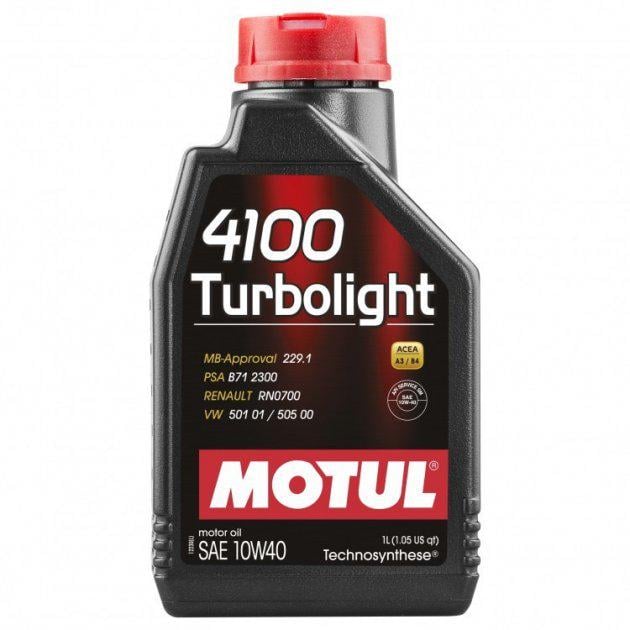 Масло MOTUL Turbolight 4100 10W-40 полусинтетическое 1 л