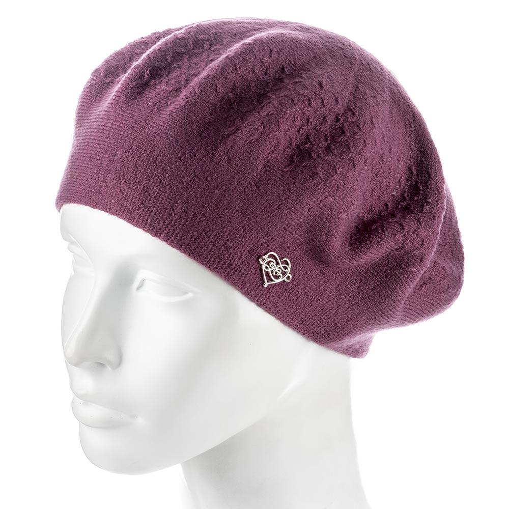 Берет женский Zolly ZH249 двойной шерстяной Брусника (154078)