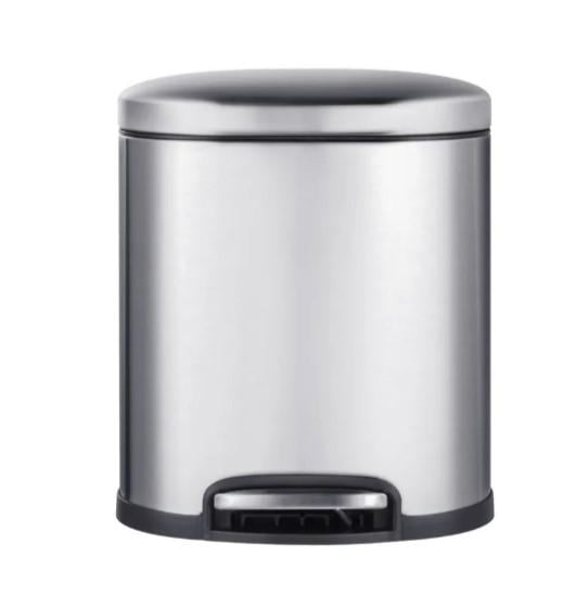 Ведро для мусора MIXXUS Premium Topper-TC0205 SS Color с плавным закрытие/овальное 5 л Нержавеющая сталь (MI7059)