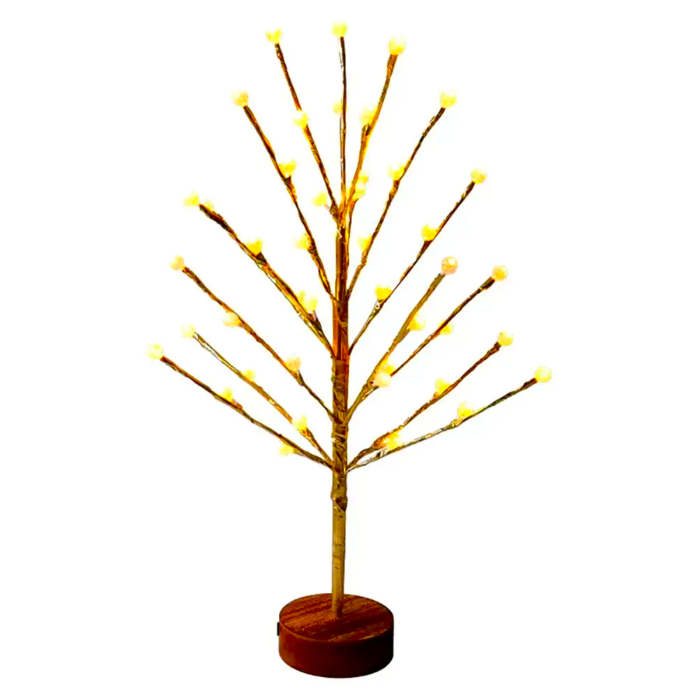 Настольный светильник Дерево с шариками 60 см от USB Теплый белый (234574681)