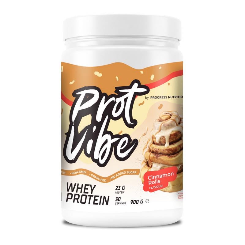 Протеин Progress Nutrition Prot Vibe Whey Protein 900 г Булочка с корицей Протеин Progress Nutrition Prot Vibe Whey Protein 900 г Булочка с корицей