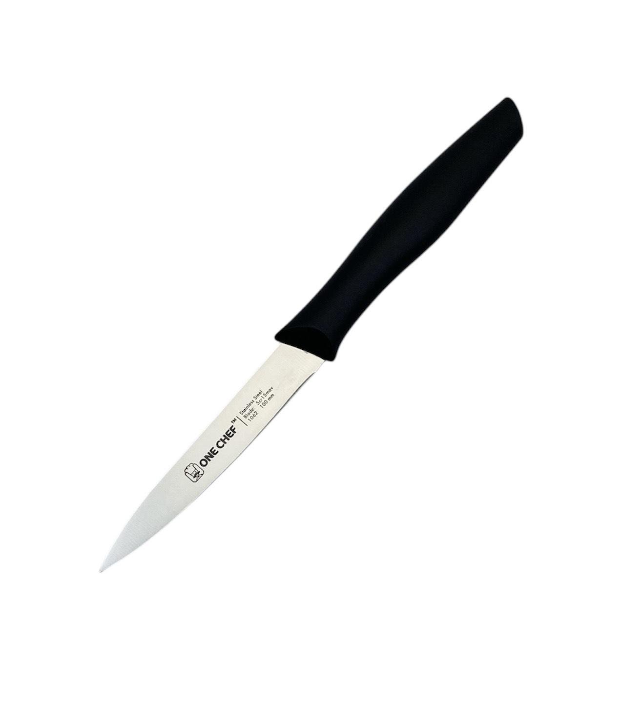 Ніж для чистки овочів One Chef 10 см Чорний (106207)