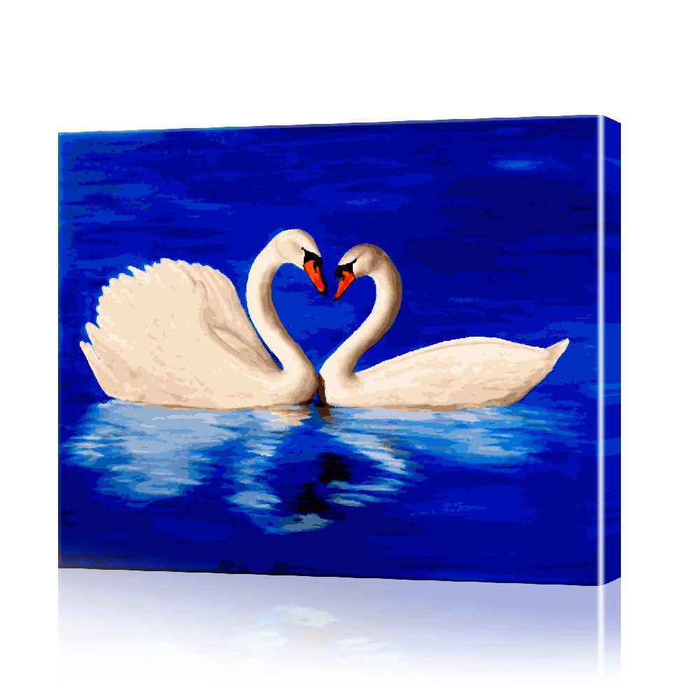 Картина по номерам ArtSale Красивые лебеди PBN0160 40х50 см